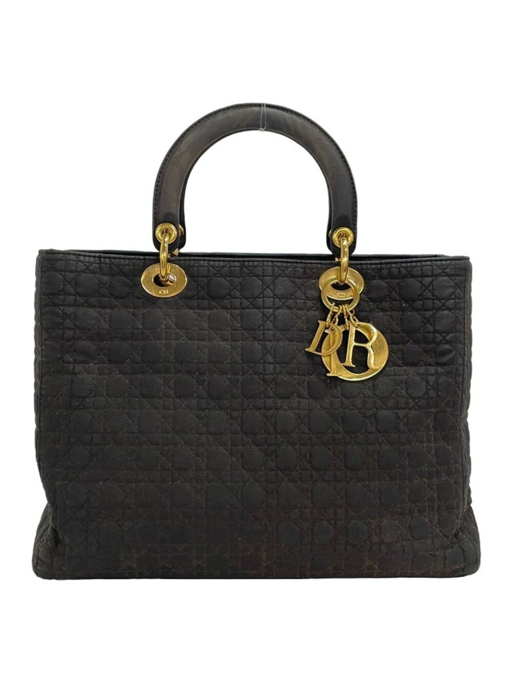 Dior Handbag Lady Large Bag Dark Brown
